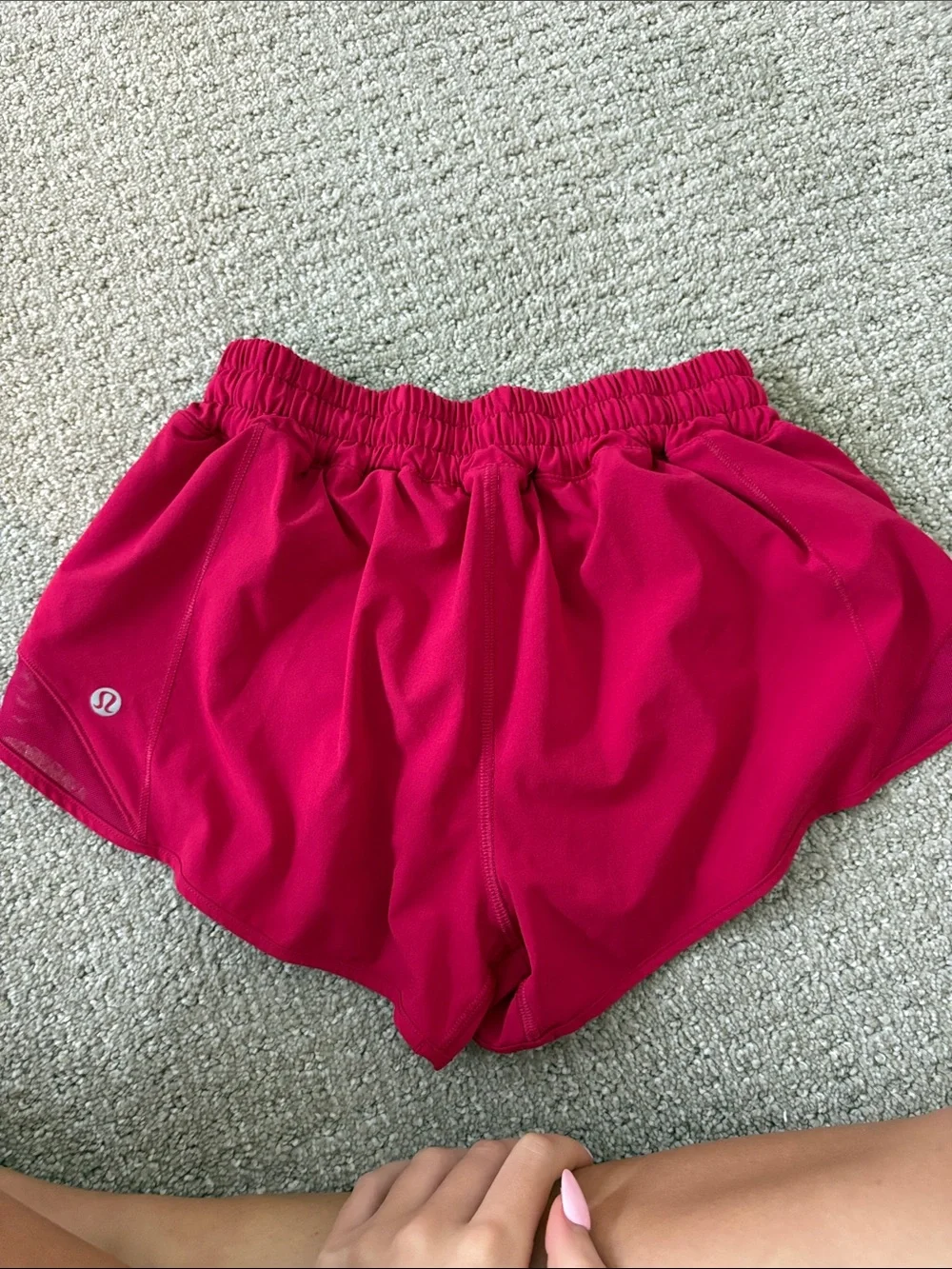 Pink Lululemon shorts. Size 4, Low rise. 2.5
